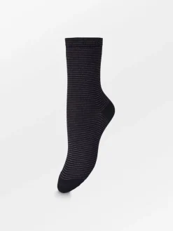 Glimmersokker|BeckSöndergaard Dover Stripe Sock - Night Sky