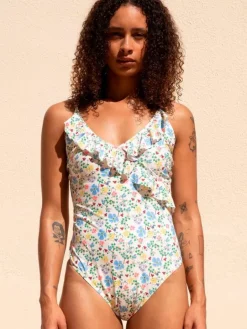 Badedrakt|BeckSöndergaard Ireni Bly Frill Swimsuit