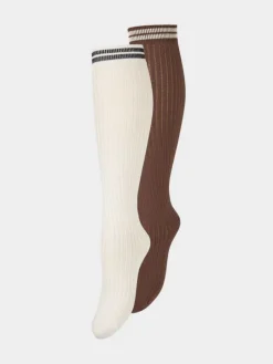 Basic Sokker|BeckSöndergaard Oda Cotta Knee Sock 2 Pack
