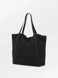 Lærvesker|BeckSöndergaard Suede Eden Bag - Black