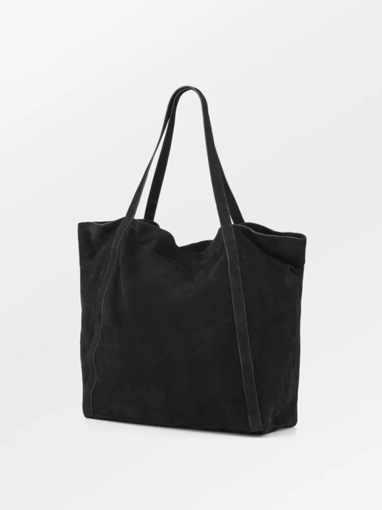 Lærvesker|BeckSöndergaard Suede Eden Bag - Black