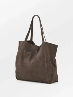 Lærvesker|BeckSöndergaard Suede Eden Bag - Hot Fudge Brown