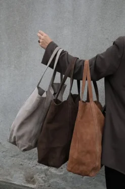 Lærvesker|BeckSöndergaard Suede Eden Bag - Hot Fudge Brown